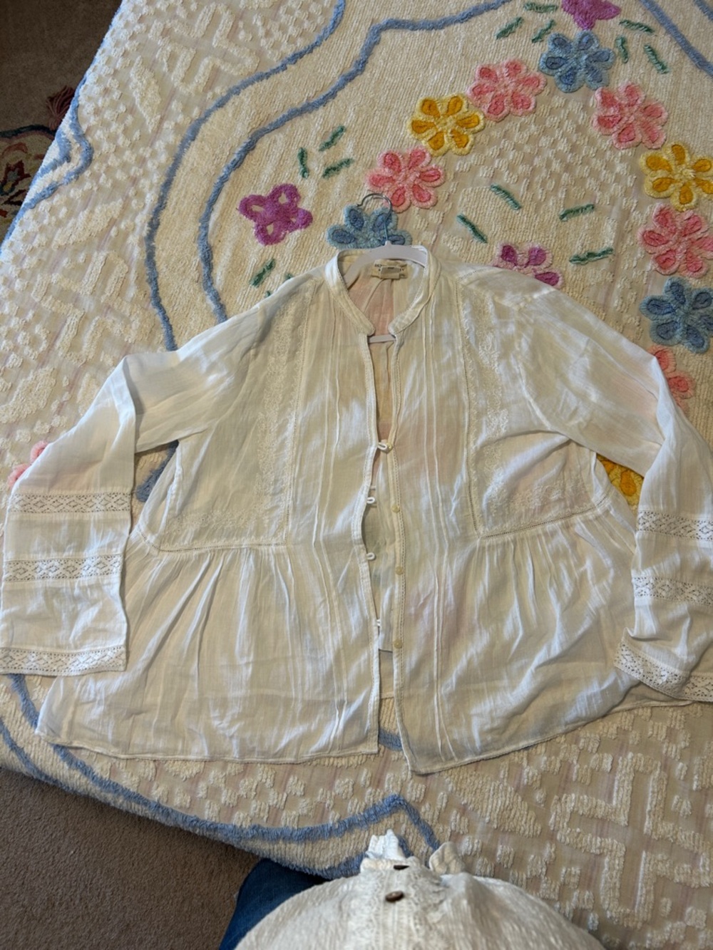 Denim & Supply Ralph Lauren Cream Gauze Peasant Top